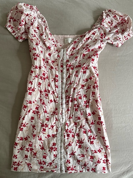 Urban Outfitters Dresses & Skirts - Urban Outfitters White Dress with Red Floral Print